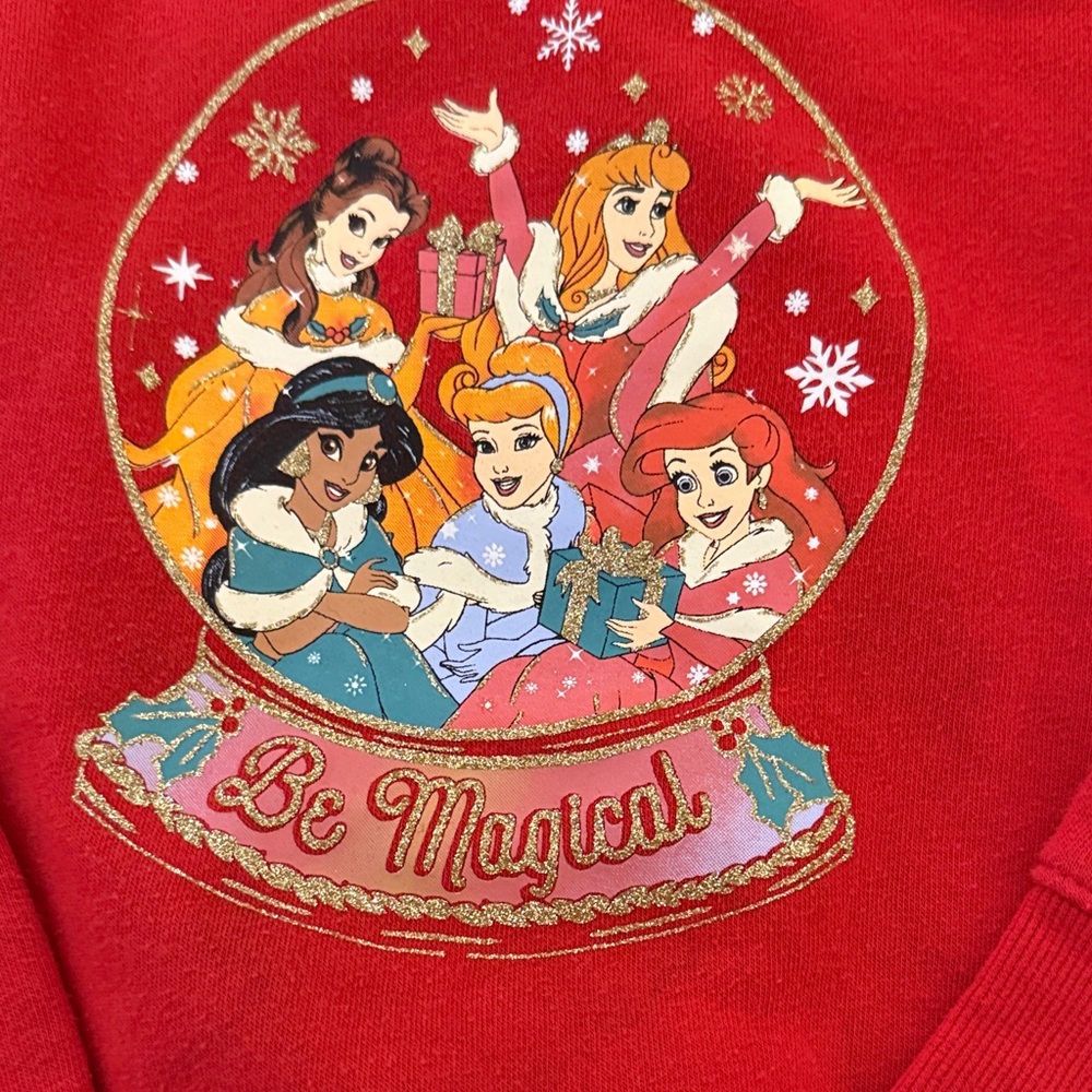 Disney Red Kids Sweatshirt with Princesses - Picture 2 of 5